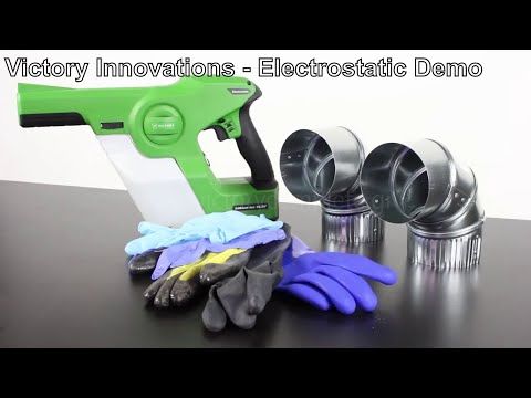 Victory Innovations - Electrostatic Demo (Short) Επίδειξη Ηλεκτροστατικού Ψεκαστήρα Victory